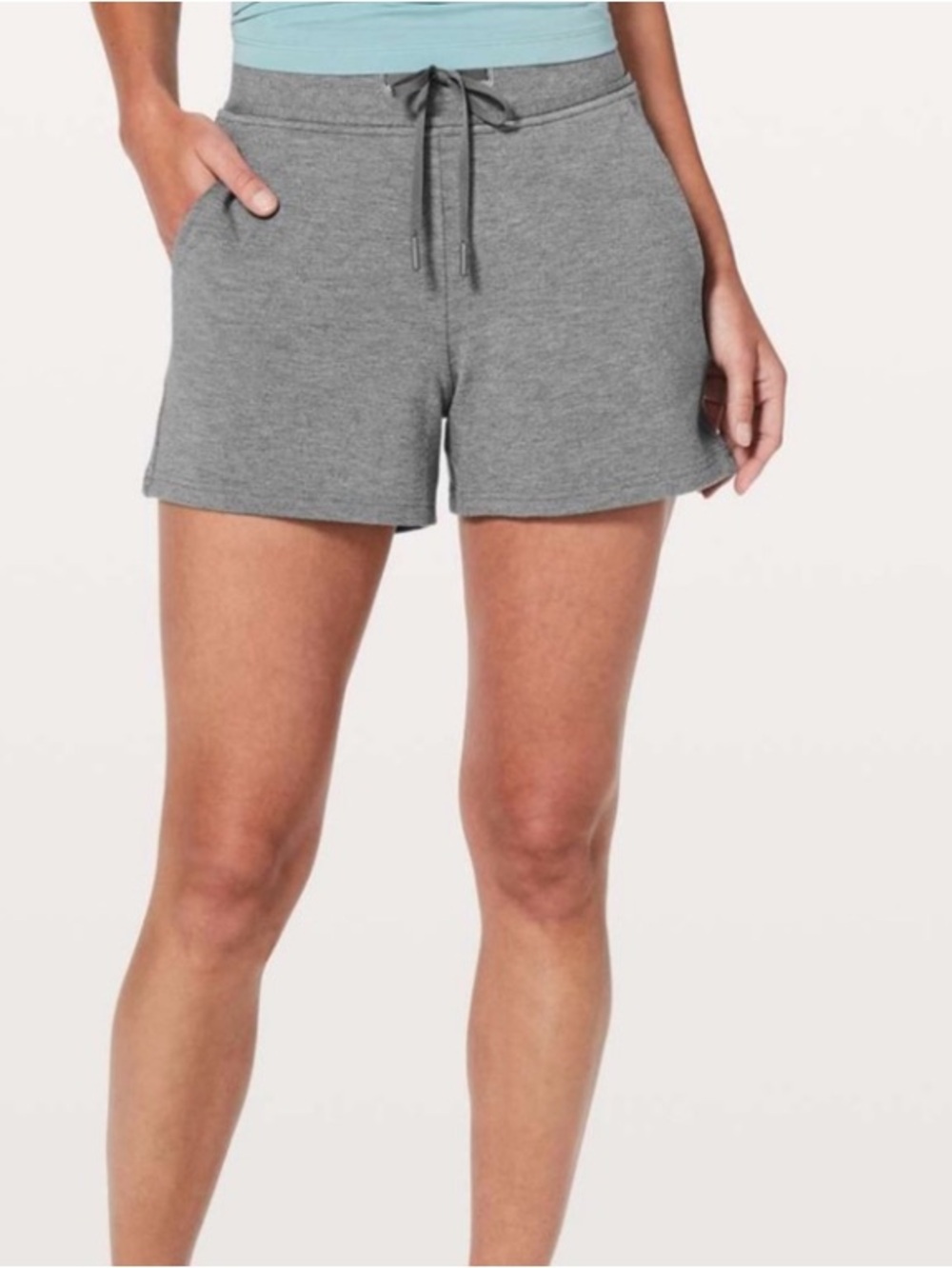 lululemon every movement   Gray Drawstring Athletic Shorts